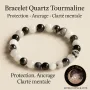 bracelet quartz tourmaline homme femme pour la protection et l'ancrage.