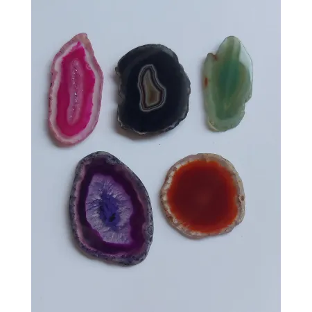 tranche d'agate de couleur du Brésil