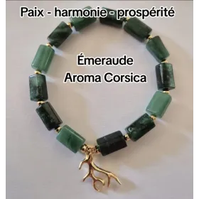 Bracelet pierre émeraude