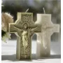 Bougie religieuse chrétienne sainte croix jésus christ