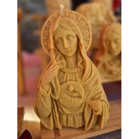 Bougie Vierge Marie avec auréole