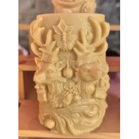 bougie pilier double rennes de noël