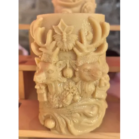 bougie pilier double rennes de noël