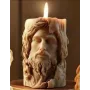 bougie visage Jésus Christ
