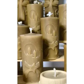 Bougie double flamme jumelle en cire d'abeille