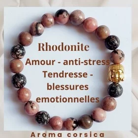 bracelet amour rhodonite