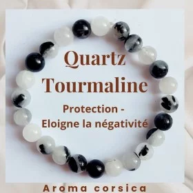 Bracelet quartz tourmaline