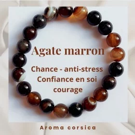 Bracelet agate marron