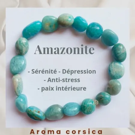Bracelet amazonite bleu