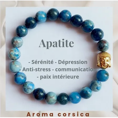 bracelet apatite bleue