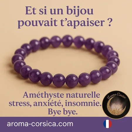 bracelet améthyste pour le stress et l'anxiété