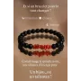 bracelet femme protection ancrage , corail rouge et spinelle noire