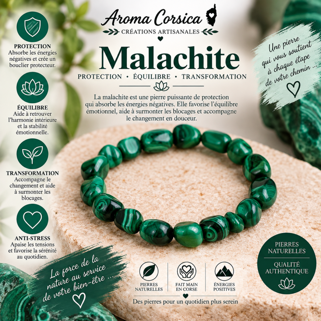 Bracelet en malachite