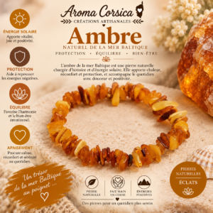 Bracelet en vrai ambre de la mer Baltique