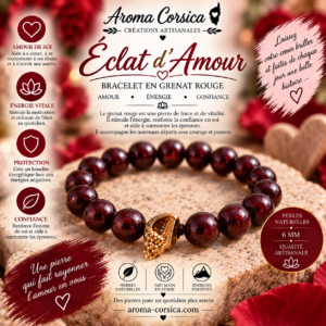Bracelet de grenat rouge