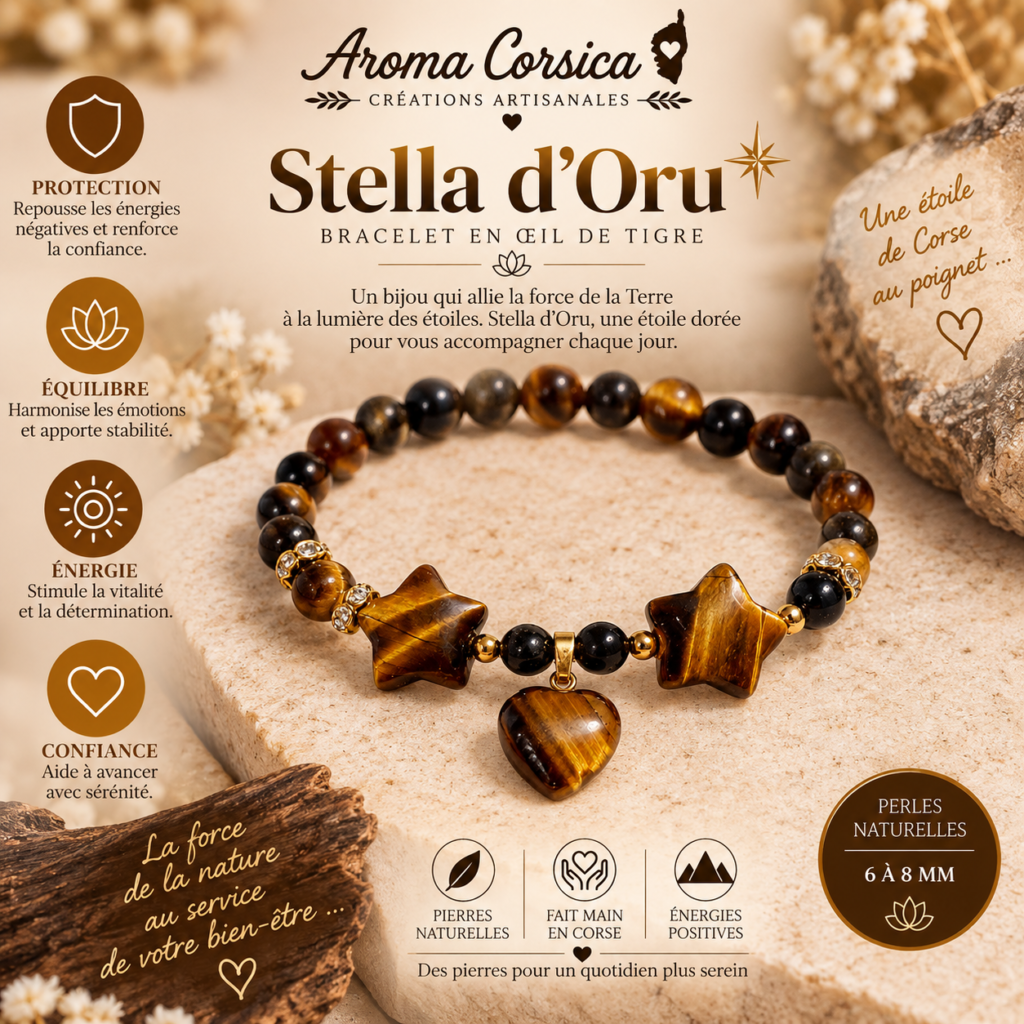 Bracelet femme œil de tigre - Stella d'oru
