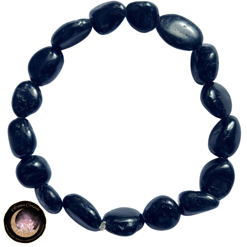 Bracelet pierre de protection homme et femme en tourmaline noire