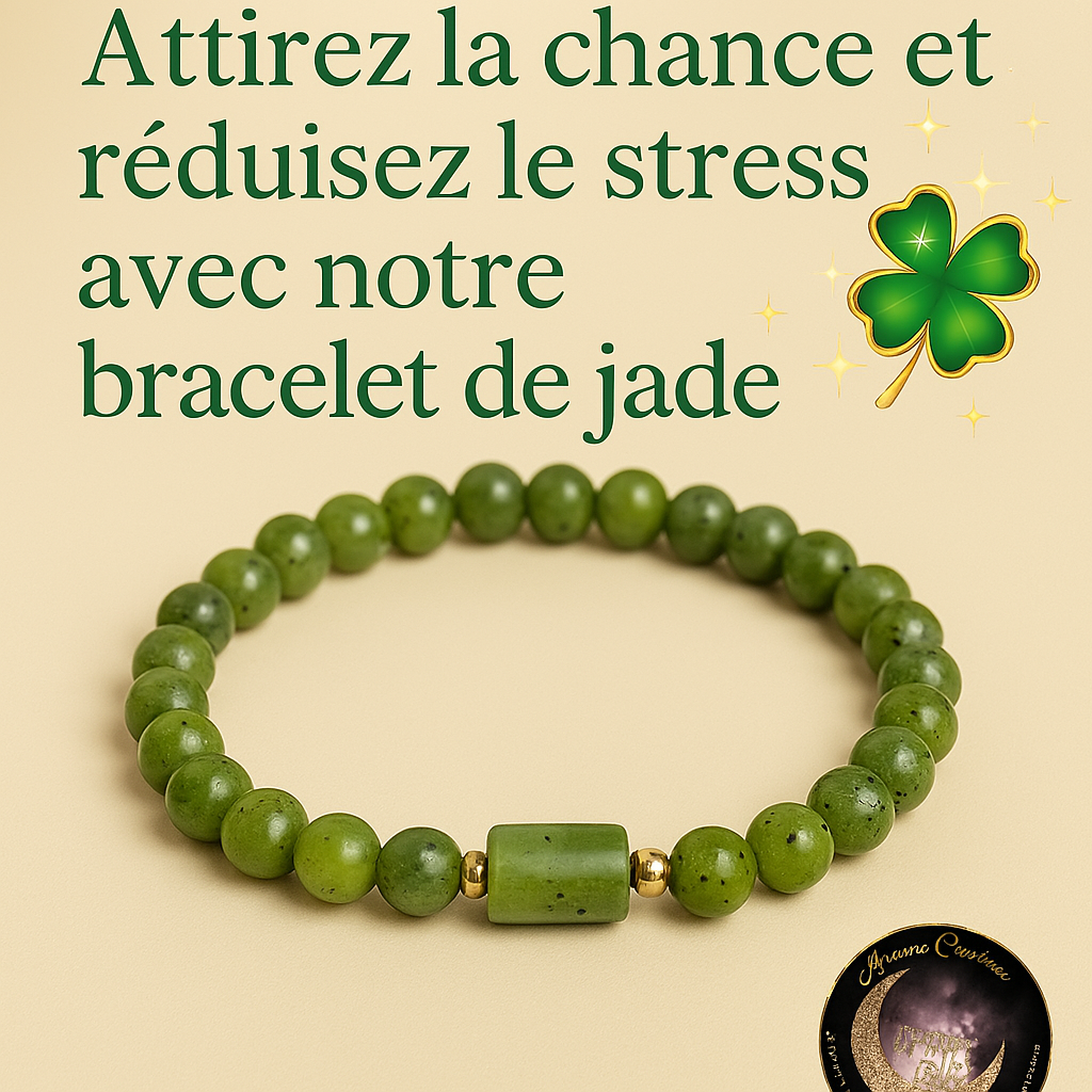 Bracelet en jade vert du Canada
