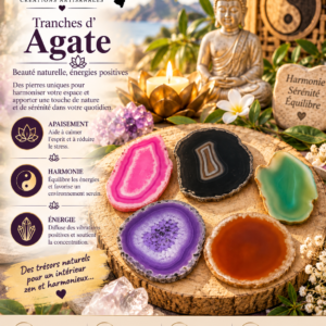 Tranches de quartz agates
