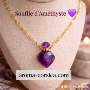 Souffle d’Améthyste – Collier or 14 carats pour femme en améthyste naturelle