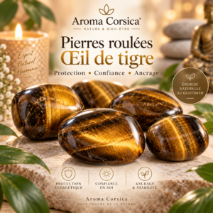 Pierre roulée oeil de tigre - Pierre de protection et confiance en soi