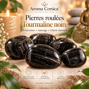 Pierre roulée tourmaline noire - pierre de protection et d'ancrage