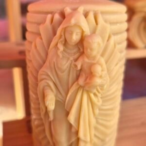 Bougie de Marie et l'enfant Jésus Christ