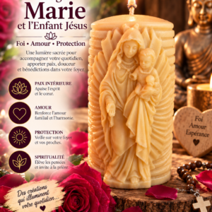 Bougie de marie et l'enfant Jésus