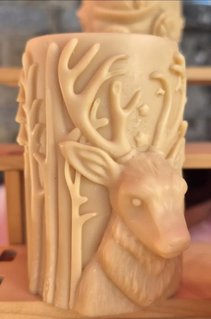 Bougie de noël cerf