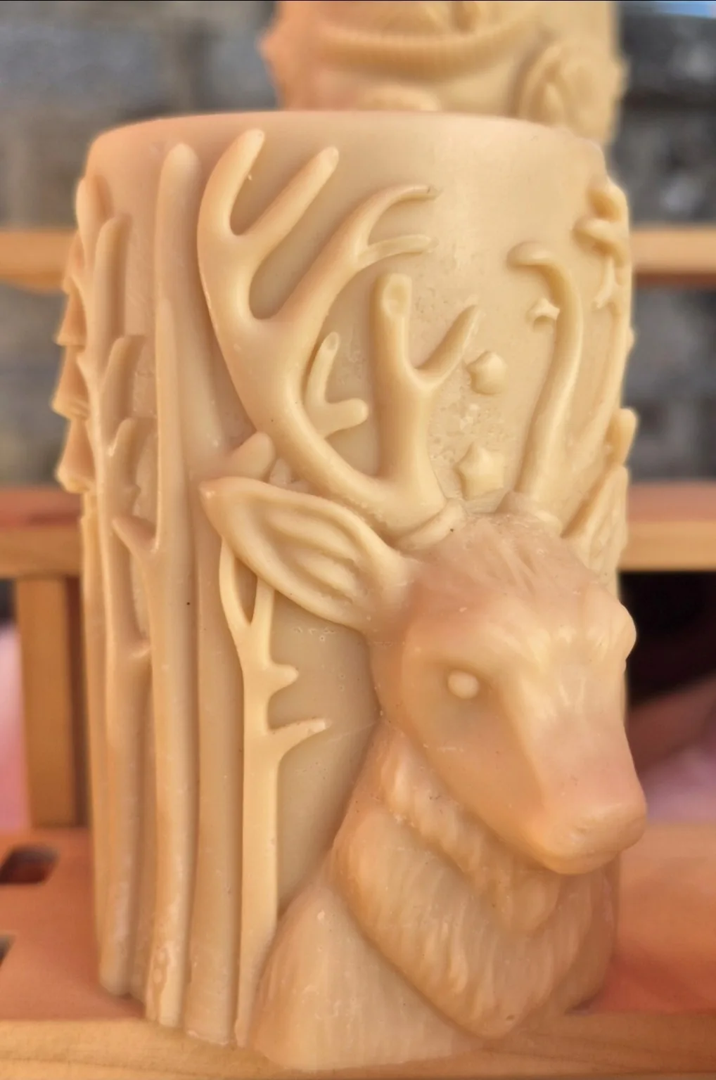 Bougie de noël cerf