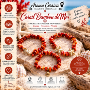 Bracelet corail bambou de mer