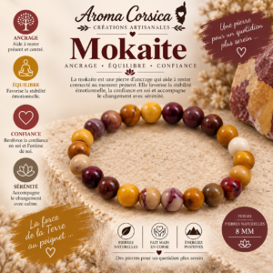 Bracelet en jaspe mokaïte