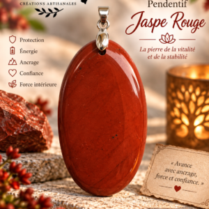 Pendentif en jaspe rouge