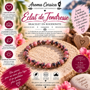 Bracelet en rhodonite