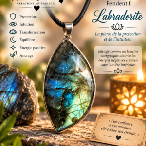 Pendentif en labradorite - Pierre de protection