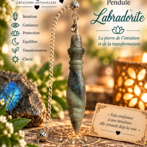 Pendule de radiesthésie et de voyance en labradorite