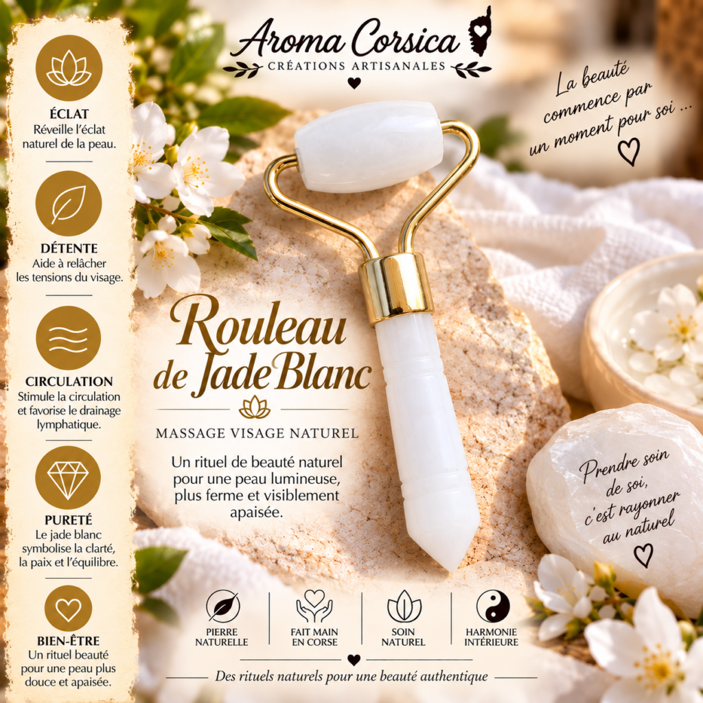 Rouleau de massage en pierre naturelle