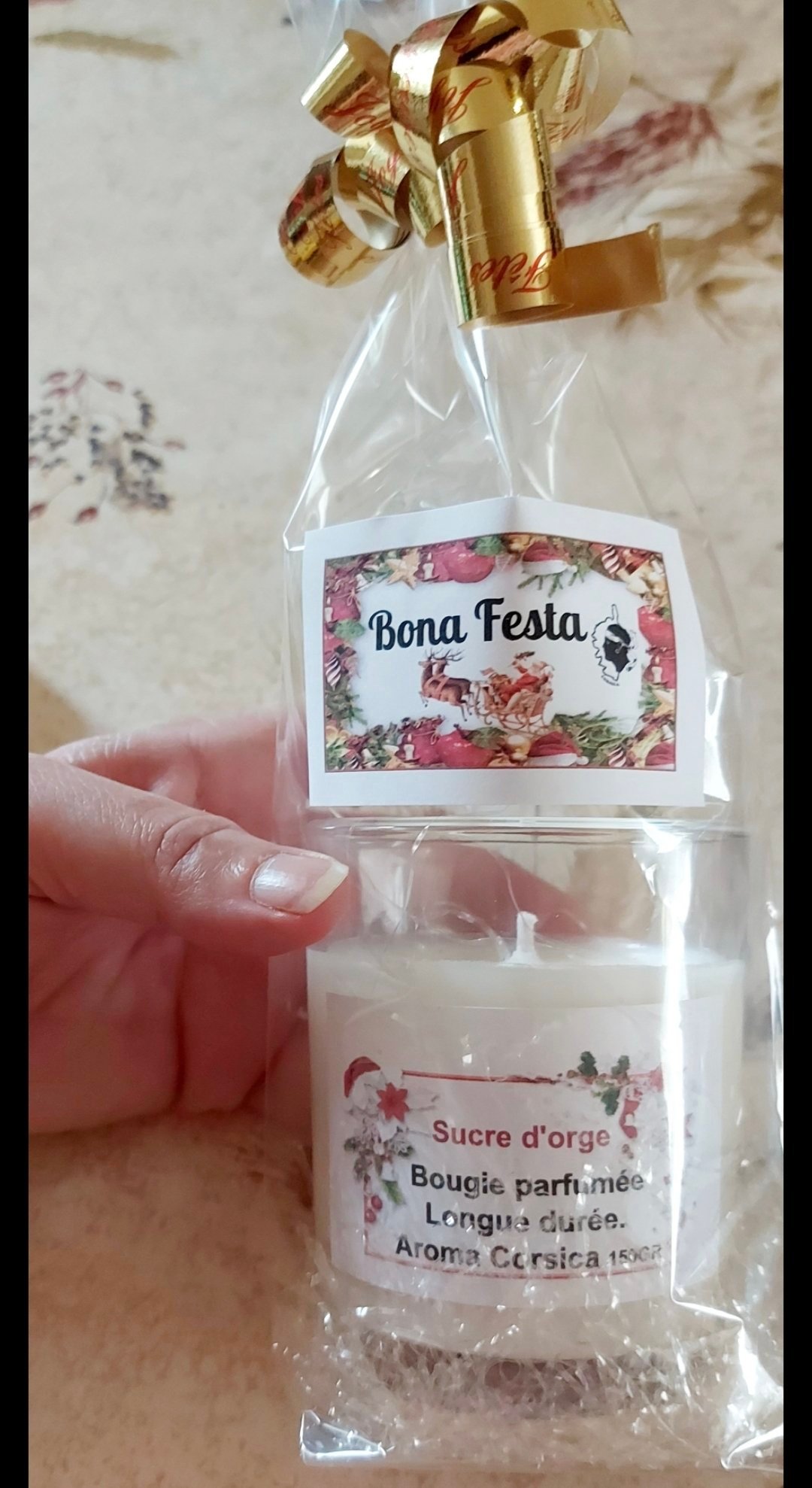 Bougie Naturelle Parfumée Sucre d'Orge 140g | Artisanale Cire de Colza 5 Bougie naturelle parfumée gourmande sucre d'orge