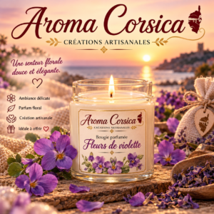 Bougie parfumée fleurs de violettes