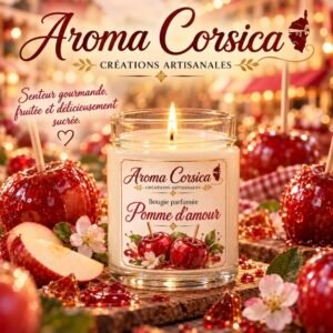 Bougie parfumée pomme d'amour