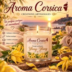 Bougie Naturelle Parfumée Ylang-Ylang 140g | Cire de Colza