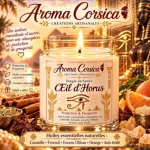 Bougie oeil d'Horus protection et prospérité